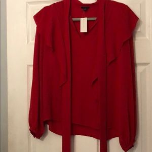 Ann Taylor Red Blouse